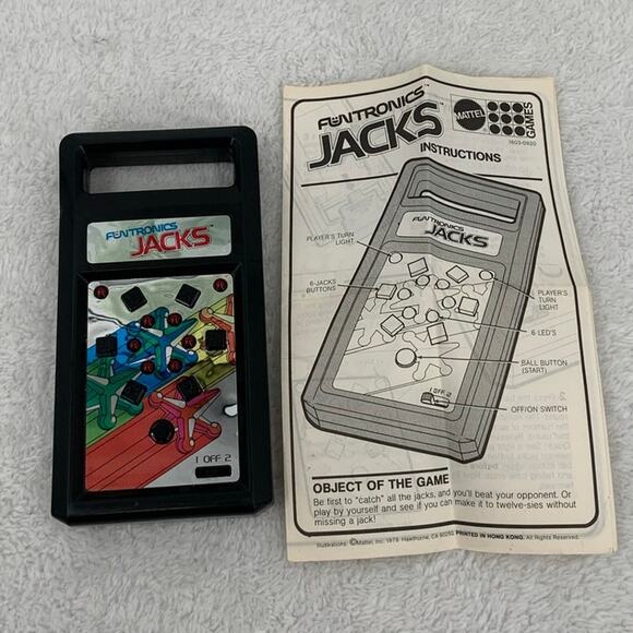 Mattel Funtronics JACKS Electronic Handheld Game & Manual Vintage 1979 Works - Picture 1 of 10